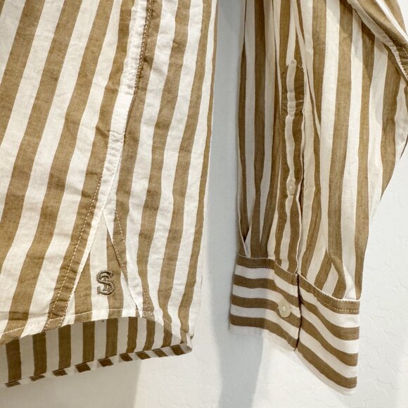 Todd Snyder Mens Button Up Favorite Striped Collared Oxford Shirt Cotton Medium - Picture 5 of 9